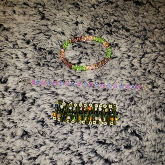 90s Seed Bead Bracelet Bundle - Picture 2 of 11